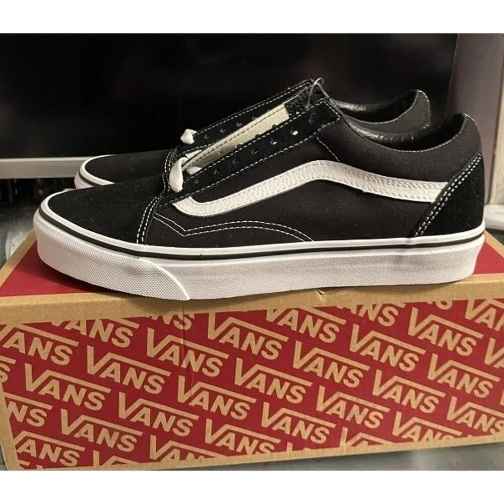Vans Old Skool Men’s Size 6.5 Logo Check Black/Grey/ White Color
